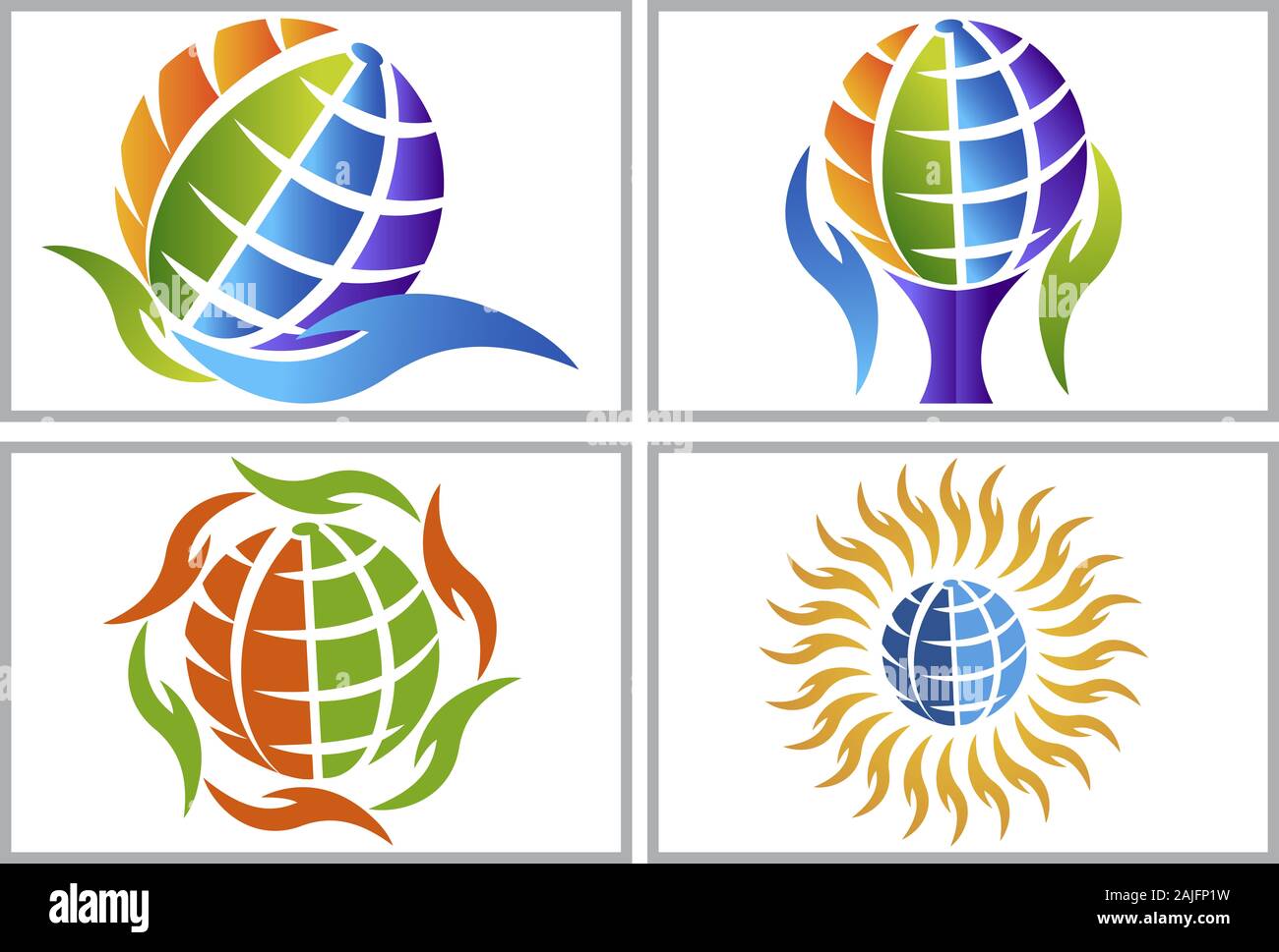 globe logos Stock Photo