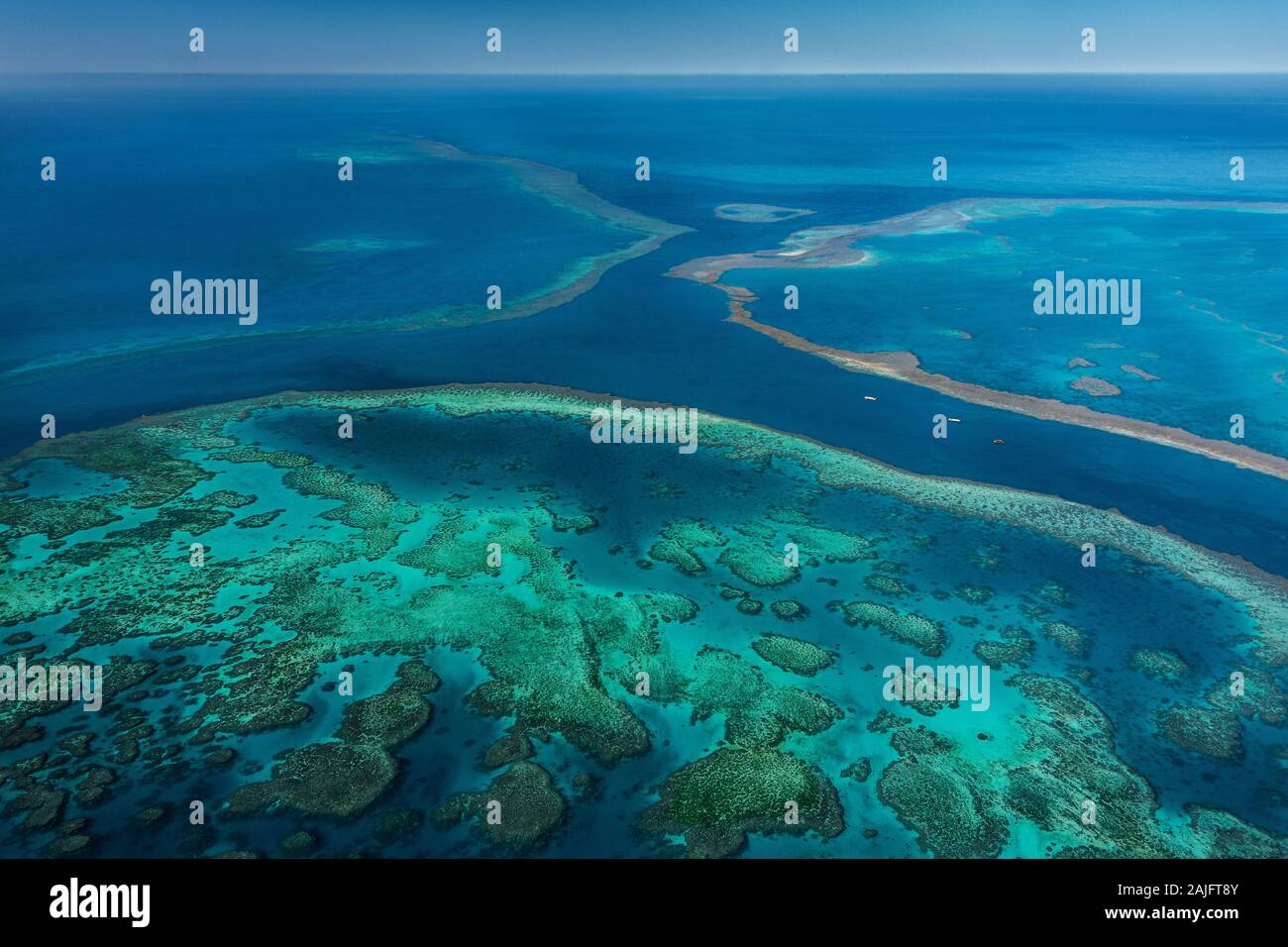 Famous channel between Hook and Hardy Reef, in Great Barrier Reef Stock