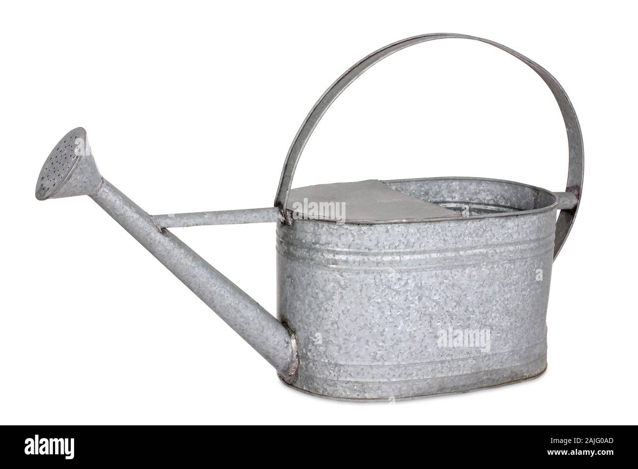 Zinc watering can, isolated Stock Photo
