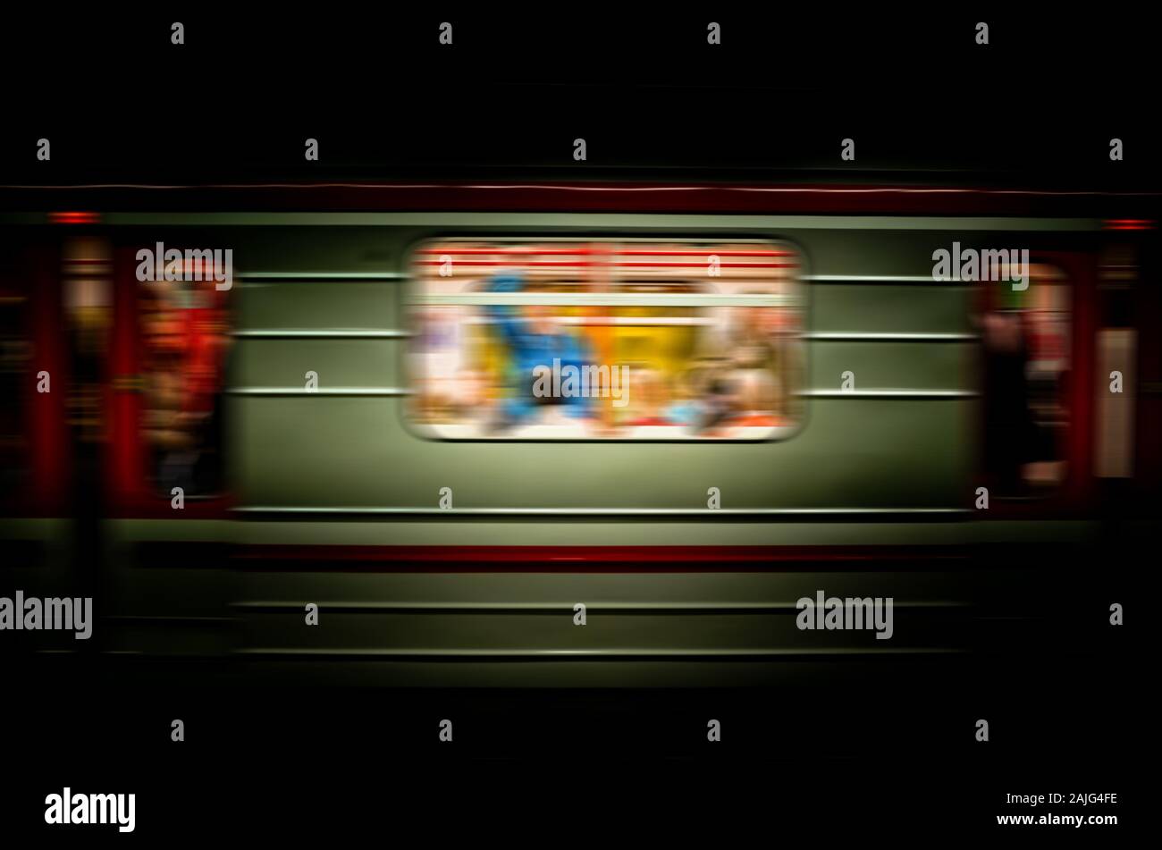 subway train, motion blur effect Stock Photo