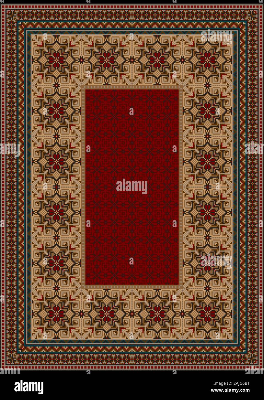 Carpet oriental rug embroidery burgundy hi-res stock photography and ...