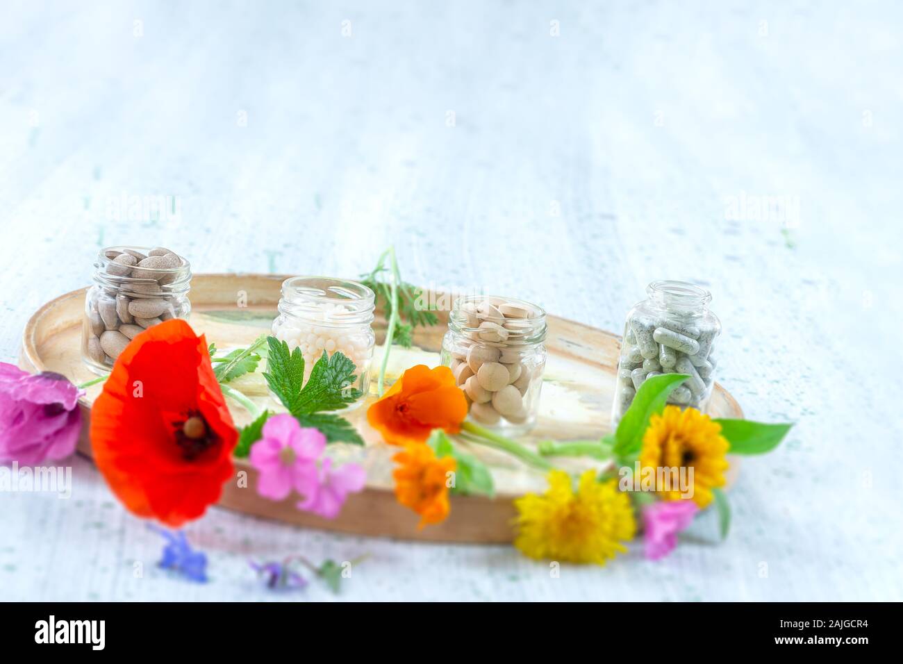 Herbal therapy Stock Photo