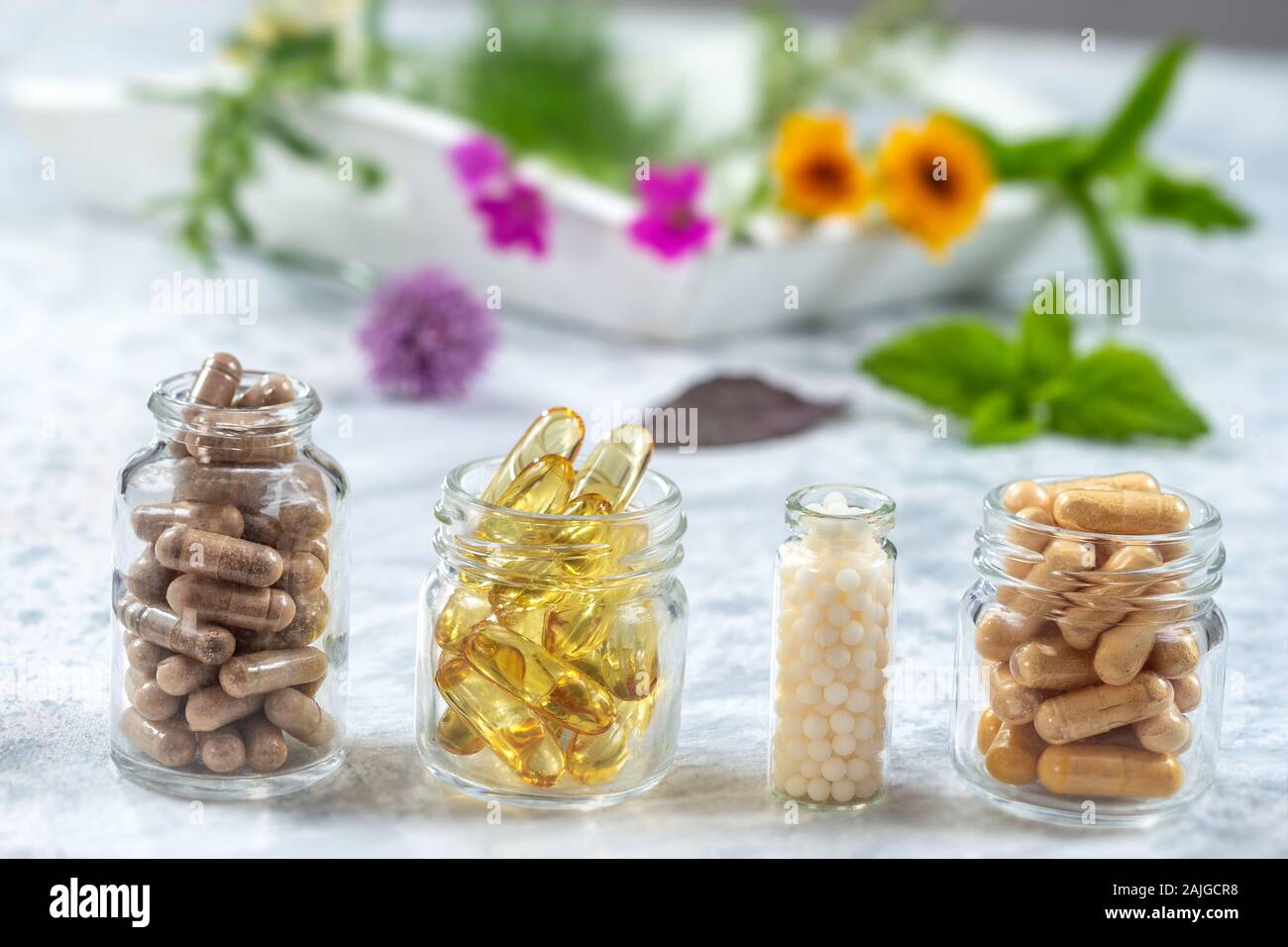 Herbal therapy Stock Photo