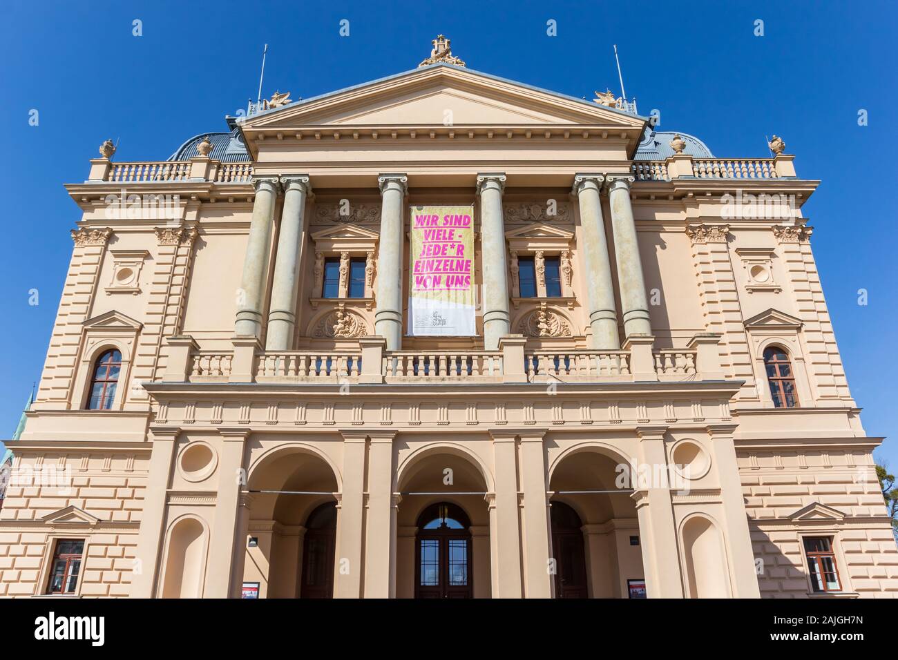 Germany mecklenburg vorpommern schwerin theatre hi-res stock ...