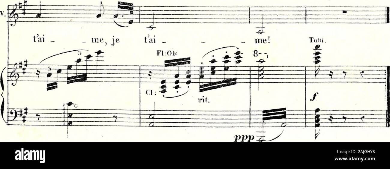 Robinson Crusoé; opéra comique en 3 actes (5 tableaux) . Ê gt ^ffi ir?=F  Cl:Cor. «t. S! B™ rr. TinJ&gt; : î&gt;58 .i Trombone.1 Harpe. Quat: RÉp:  OuL.mais quel brun! AKIETTE Moderato. (