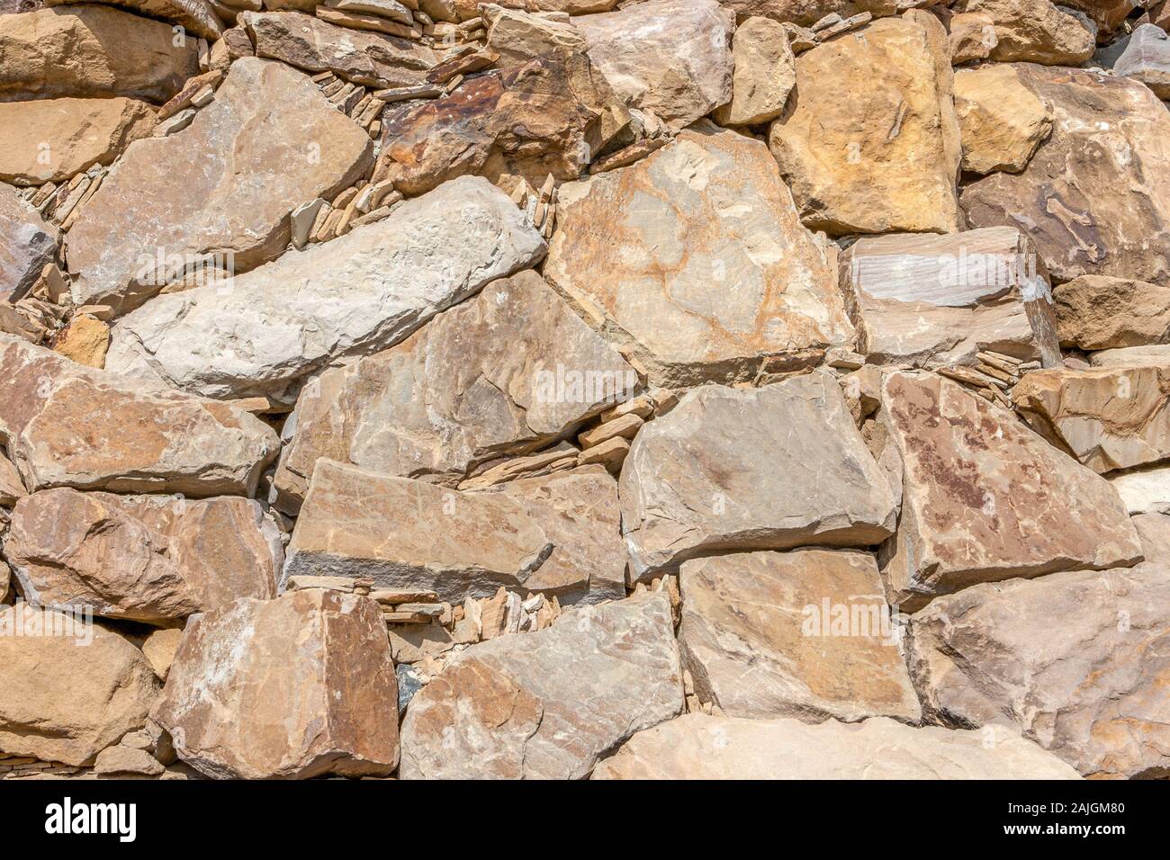 texture of wall from a natural stone, background. Stock Photo