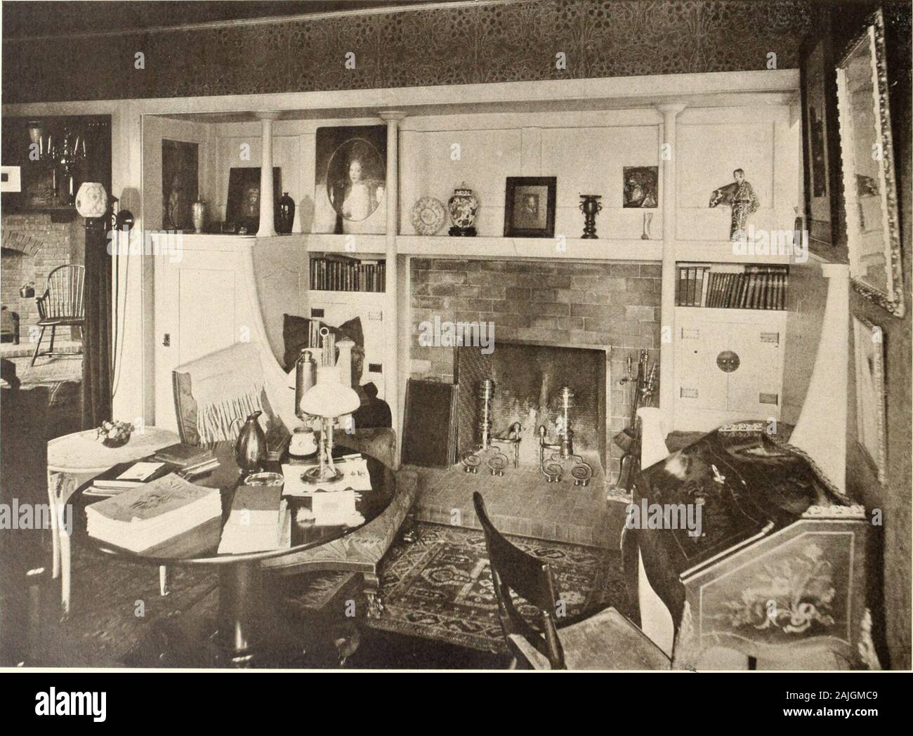 American Homes And Gardens The Living Room Is Treated With Old