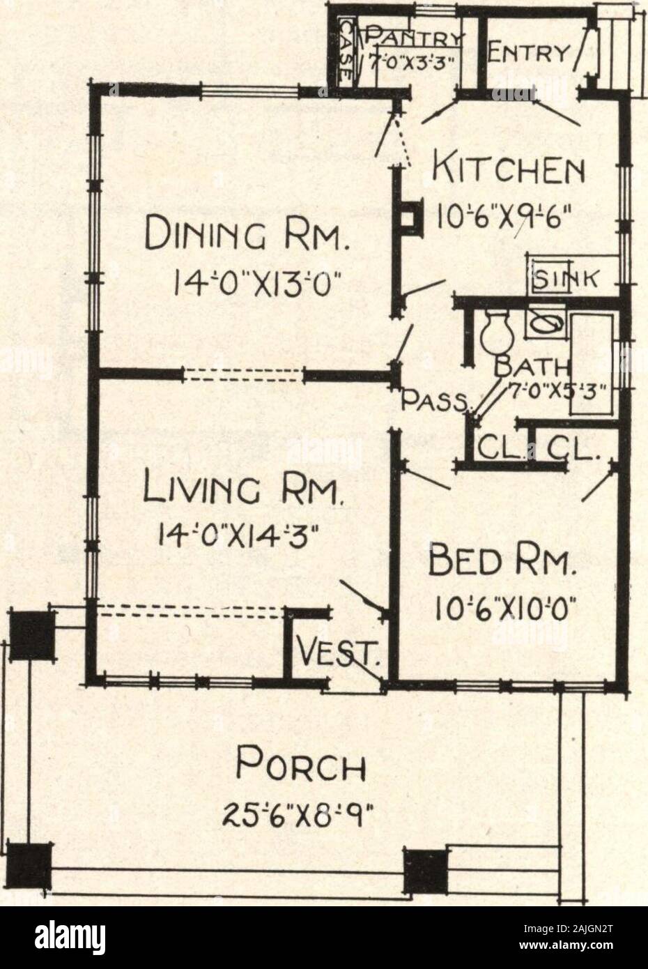 Cement Houses And How To Build Them Design No 6 J Size Width 26 Feet Length 32 Feet 8 Inches Blue Prints Consist Of Foun Dation Plan Floor Plan Front Two Side Elevations