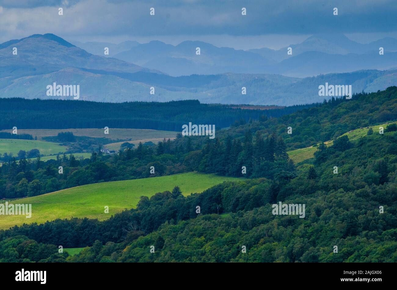 Landscape in the southern Scottish Highlands Scotland UK Stock Photo