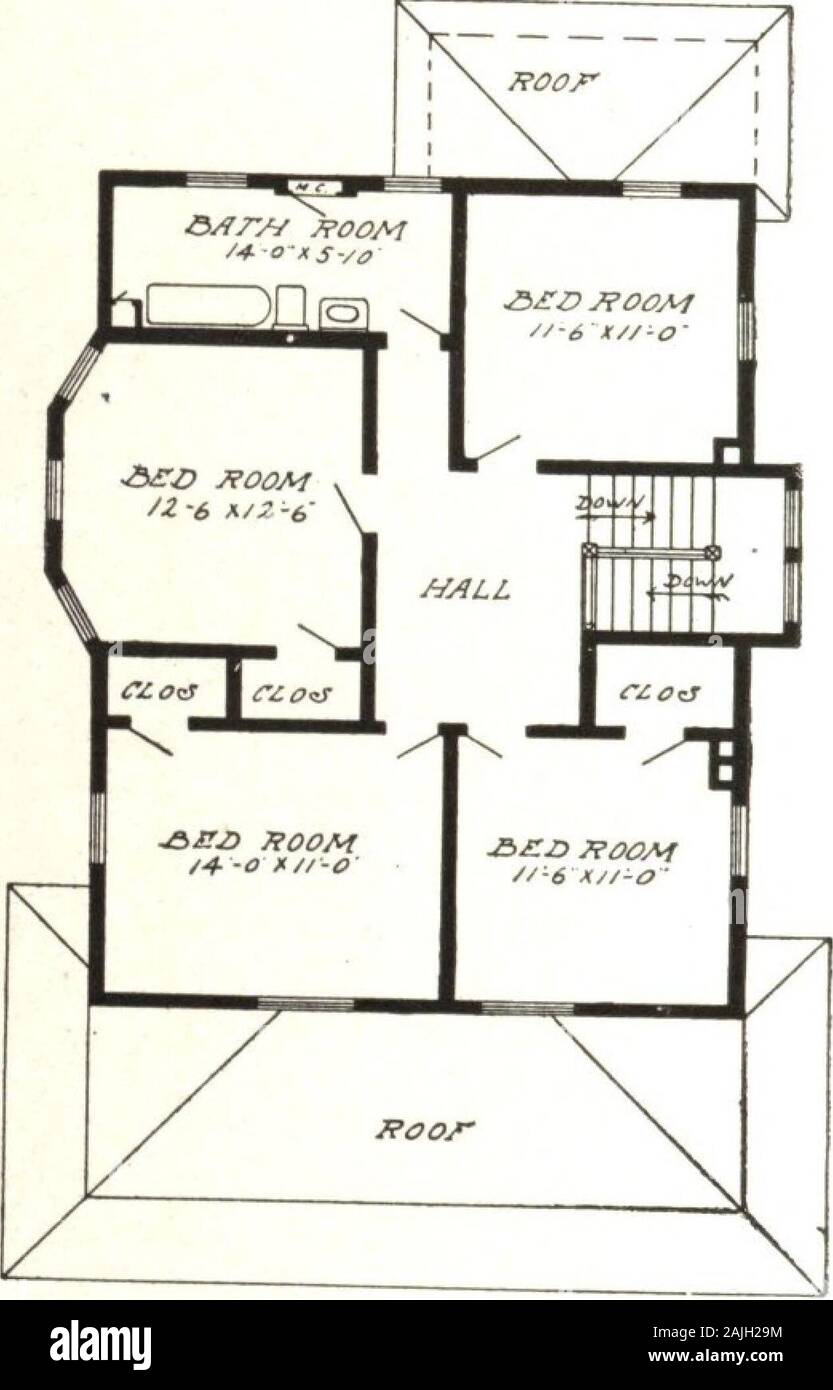 Cement Houses And How To Build Them First Floor Plan Blue Prints Consist Of Basement Plan Roofplan First And Second Floor Plans Front Rear Two Side Elevations Wall Sections And Allnecessary Interior