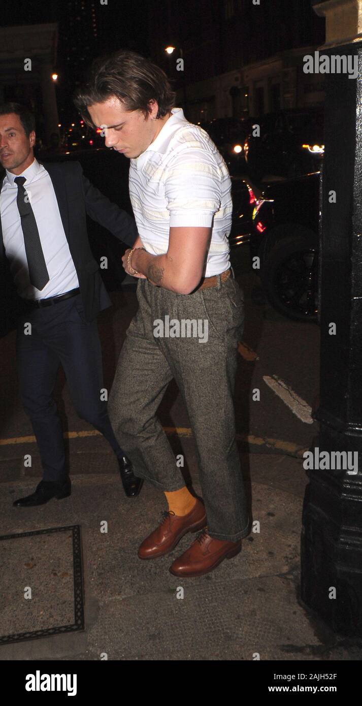 Romeo Beckham and Brooklyn Beckham at Victoria and David Beckhams