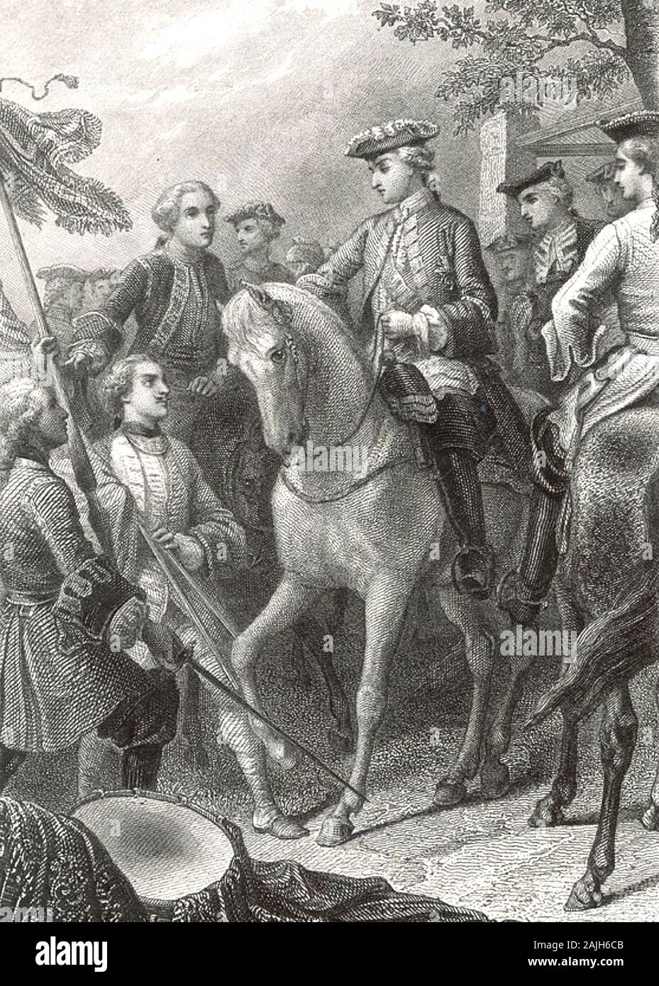 BATTLE OF FONTENOY 11 May 1745. Marshal Maurice de Saxe presents a ...