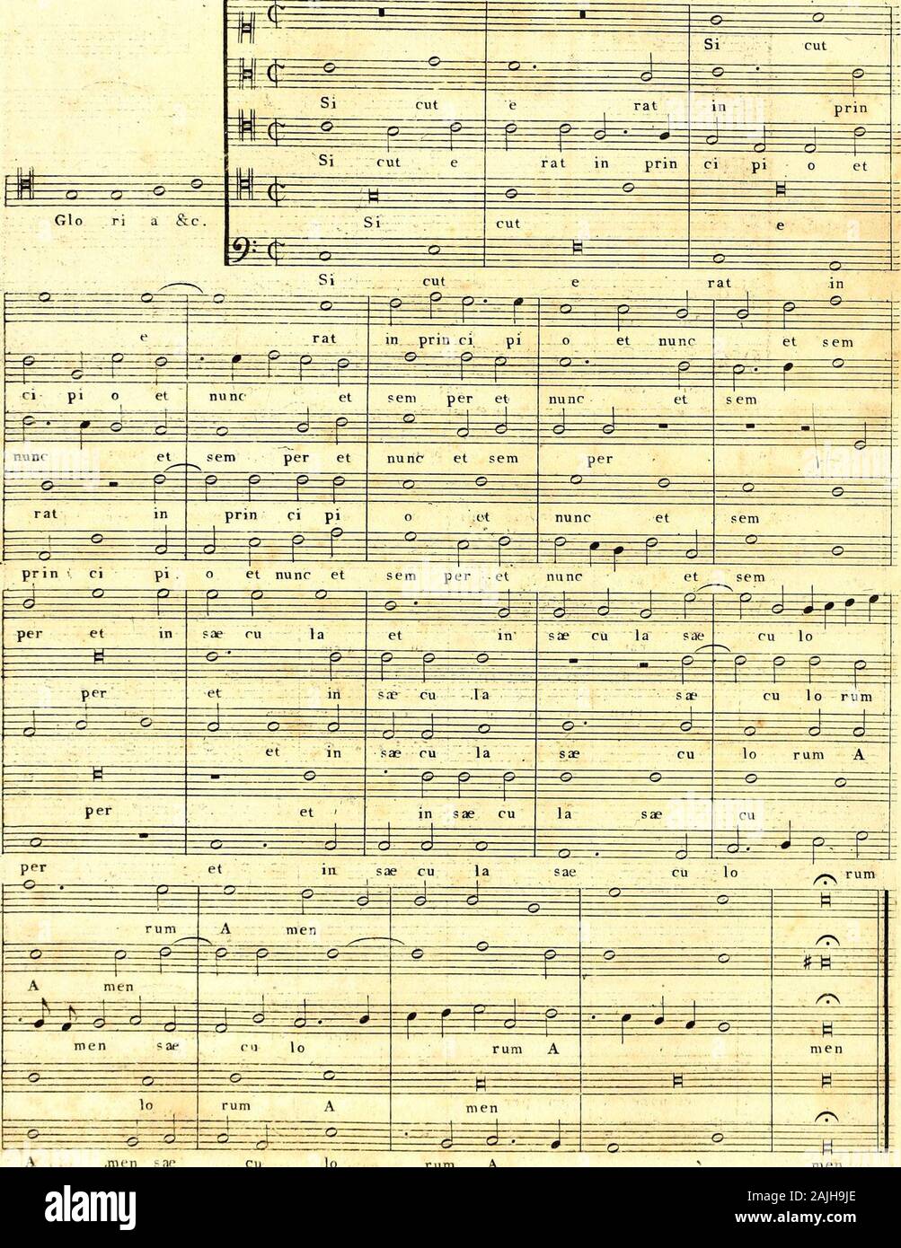 Primizie di canto fermo . in sae cu lum sae 163. L.6.M. .meri san I rum A 163. L.6.M 5e Ex . Di CristofaroMorales . Stock Photo