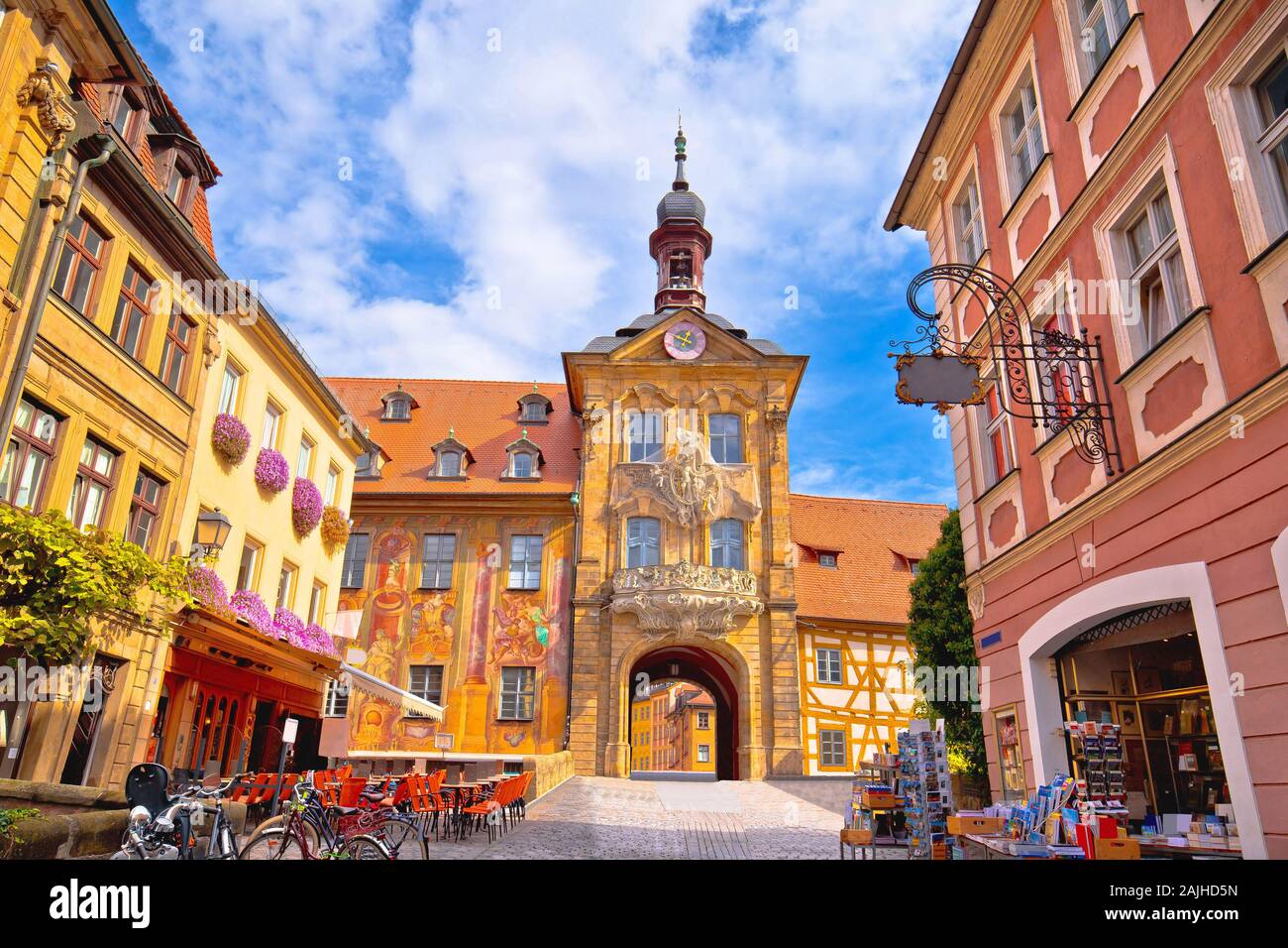 Bamberg. Old town of Bamberg historic street and architecture view, Upper Franconia, Bavaria region of Germany Stock Photo