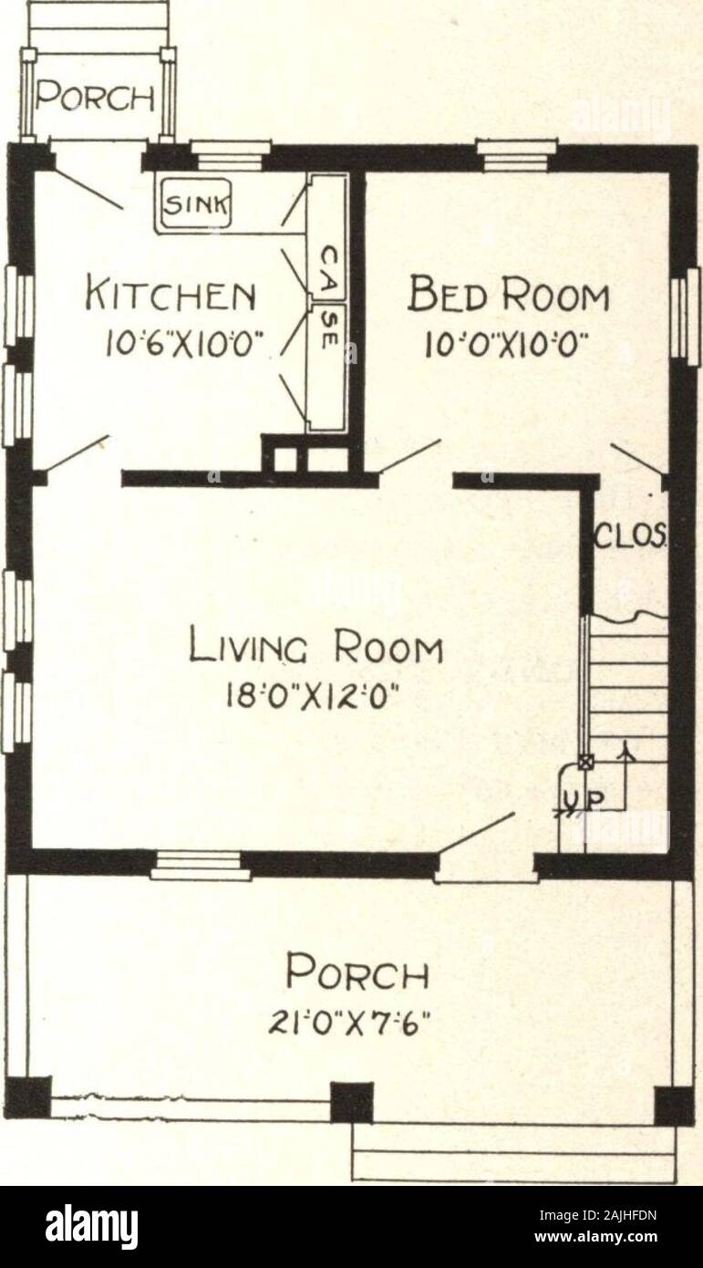 Cement Houses And How To Build Them Design No 8204 Size Width 22 Feet 8 Inches Length 24 Feet First Floor Plan Blue Prints Consist Offoundation Plan Roof Plan First And Second