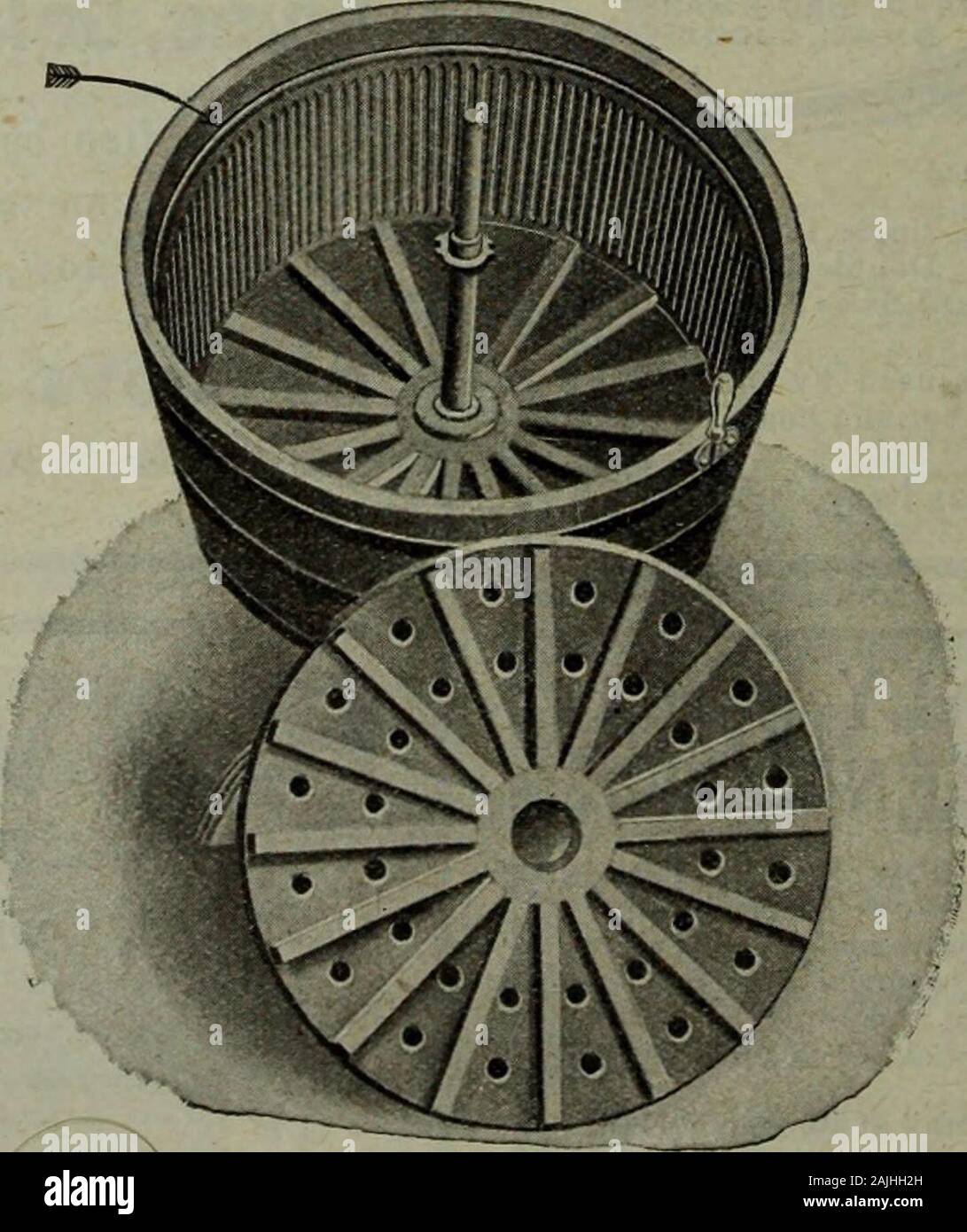 Hardware merchandising October-December 1910 . Copperfoot PIarc The Illustrating Competition]Advertises Local Dealers. and Pleases Everybody Can be used as a StableLantern. Wont Upset. FOR SALE BY ALL JOBBERS Ontario Lantern & Lamp Co., Ltd., Hamilton, Ont. A Study in Inside view of the tub thnt does not warp. No other machine has or canhave a Rust-proof Steel Ring sprung into a groove insideof tub, preventing warpingand leaking. No other machine has orcan have a rod right upthrough the tub, givingabsolute rigidity, These areExclusive Features that cannot be copied.. No other machine has atub Stock Photo