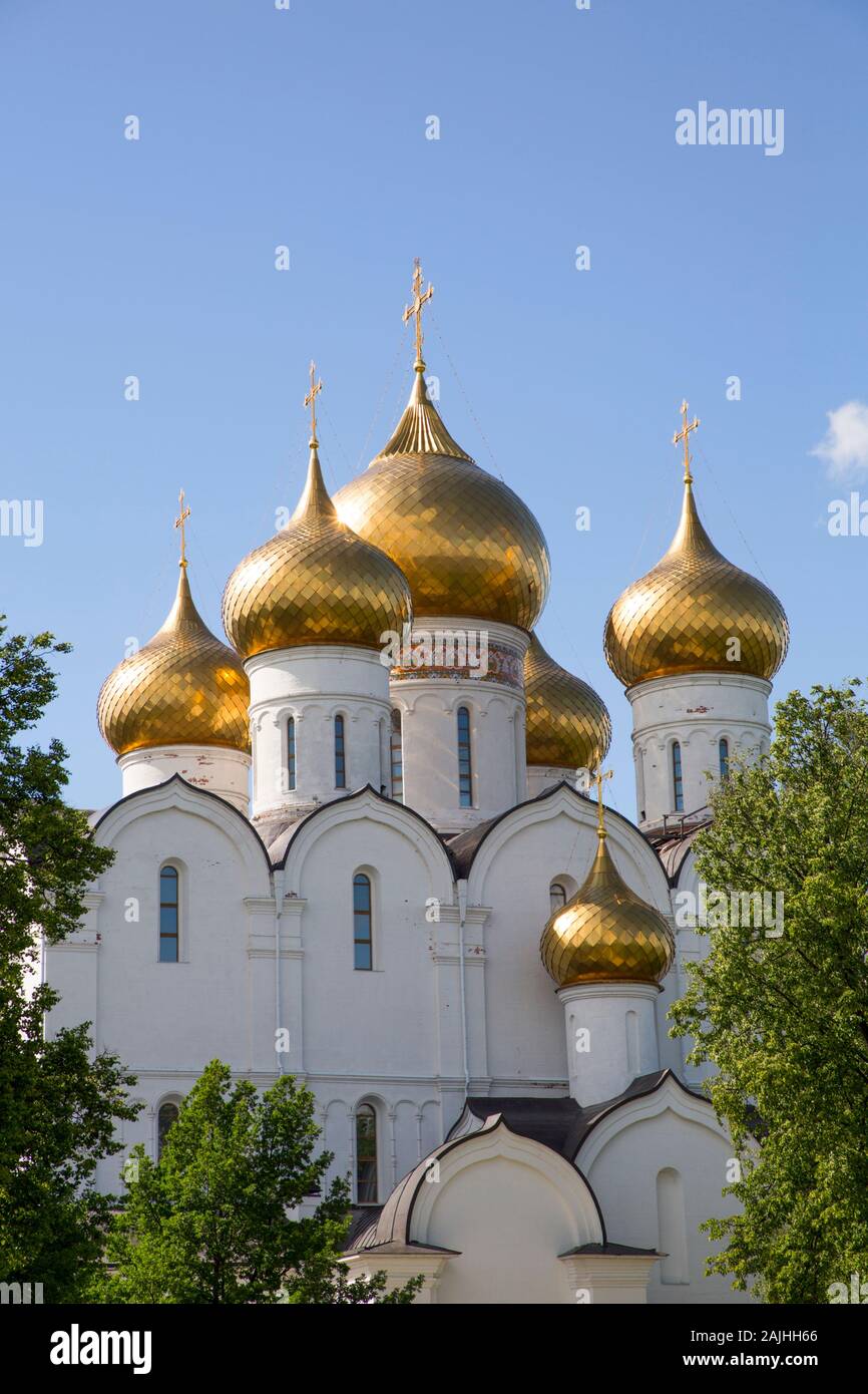 Assumption Cathedral, UNESCO World Heritage Site, Yaroslavl, Golden Ring, Yaroslavl Oblast, Russia Stock Photo