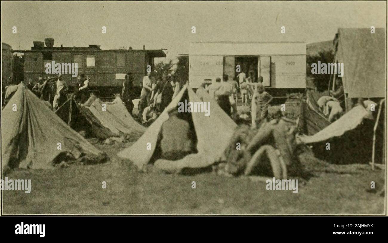 Typhus fever : with particular reference to the Serbian epidemic. . Fig. 1. Construction of delousing plant with Austrian prison labor. Fig. 2. Bathing and disinfesting unit in charge of Dr. George C. Sh  PLATE XIV Stock Photo