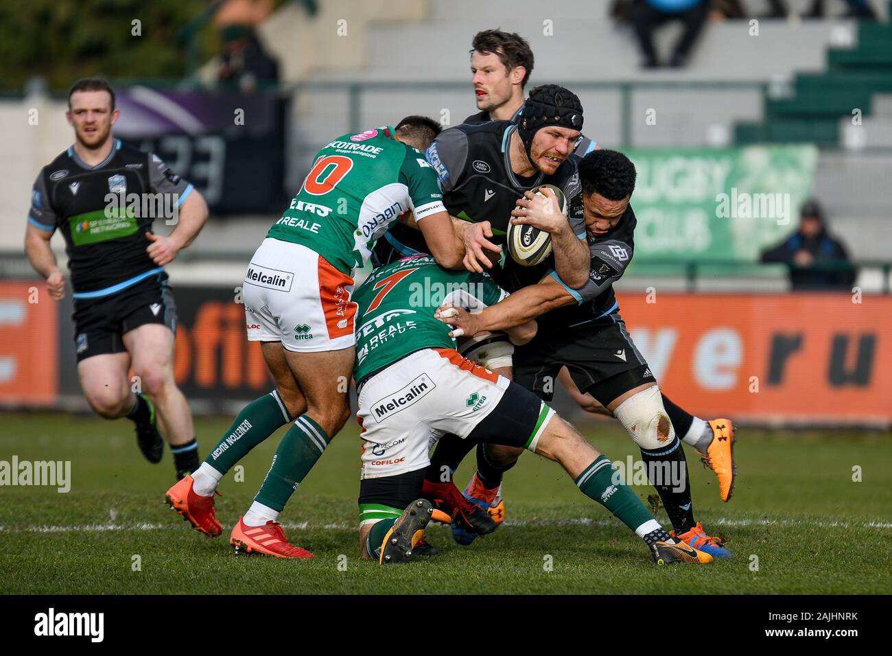 Treviso, Italy.  4th Jan, 2020. tim swinson (glasgow)during Benetton Treviso vs Glasgow Warriors, Rugby Guinness Pro 14 in Treviso, Italy, January 04 2020 - LPS/Ettore Griffoni Credit: Ettore Griffoni/LPS/ZUMA Wire/Alamy Live News Stock Photo