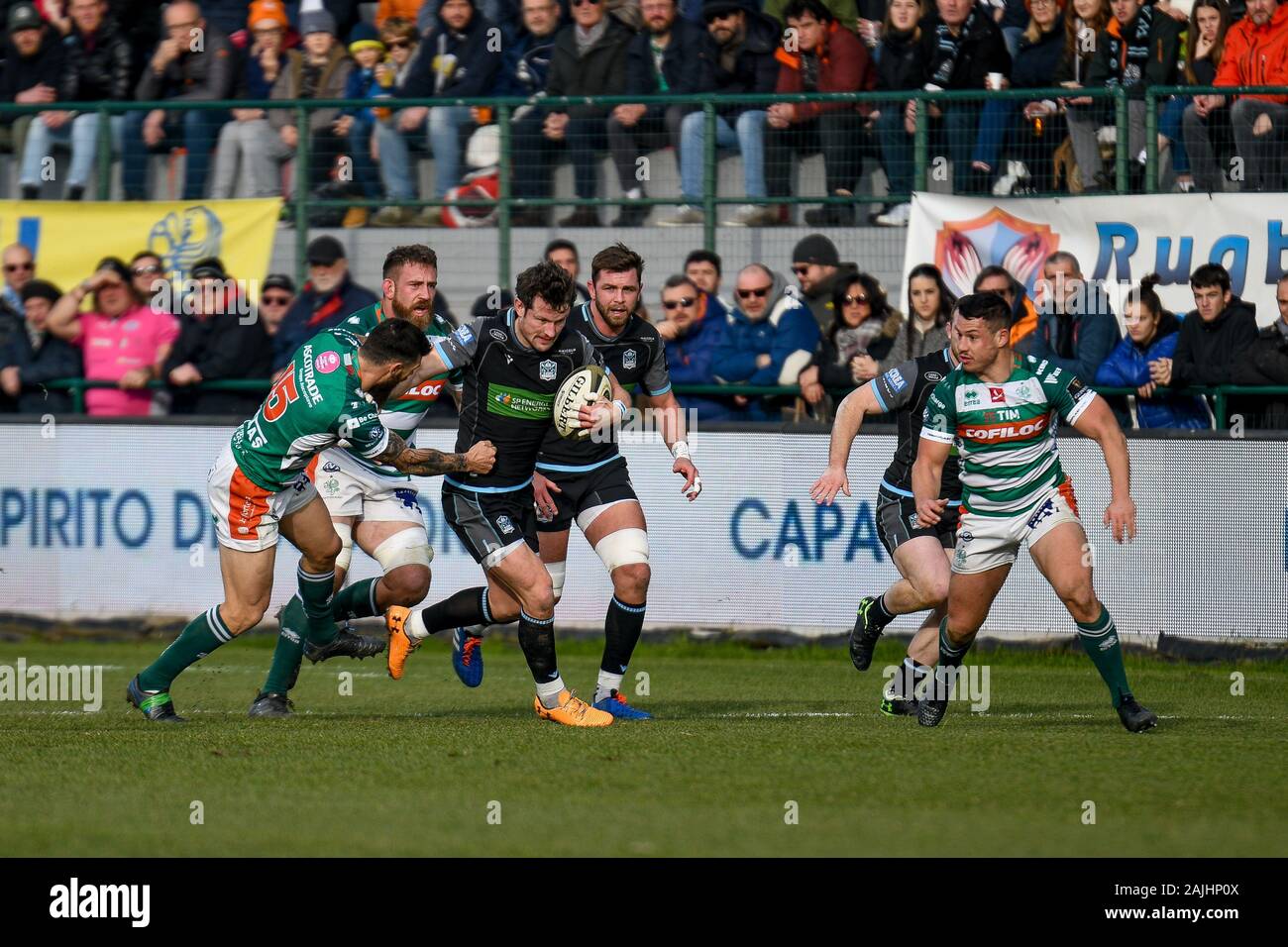 Treviso, Italy.  4th Jan, 2020. pete horne (glasgow)during Benetton Treviso vs Glasgow Warriors, Rugby Guinness Pro 14 in Treviso, Italy, January 04 2020 - LPS/Ettore Griffoni Credit: Ettore Griffoni/LPS/ZUMA Wire/Alamy Live News Stock Photo