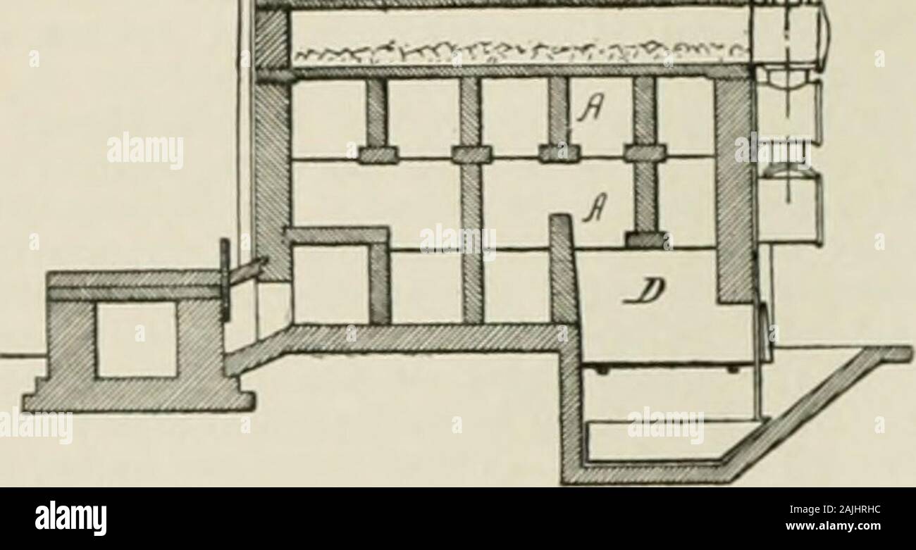 The Americana; a universal reference library, comprising the arts and sciences, literature, history, biography, geography, commerce, etc., of the world . the case. The shafts are supported by bearingson the case, and connected with each other ateach end by two gear wheels, one on each shaft,of the same diameter and with an equal numberof teeth, so that the relative position of the im-pellers is always the same at the same point inany revolution. The lower shaft is extended atone end and provided with a belt pulley, or Lon-nectcd direct to an engine on the same bedplateas the exhauster. The act Stock Photo