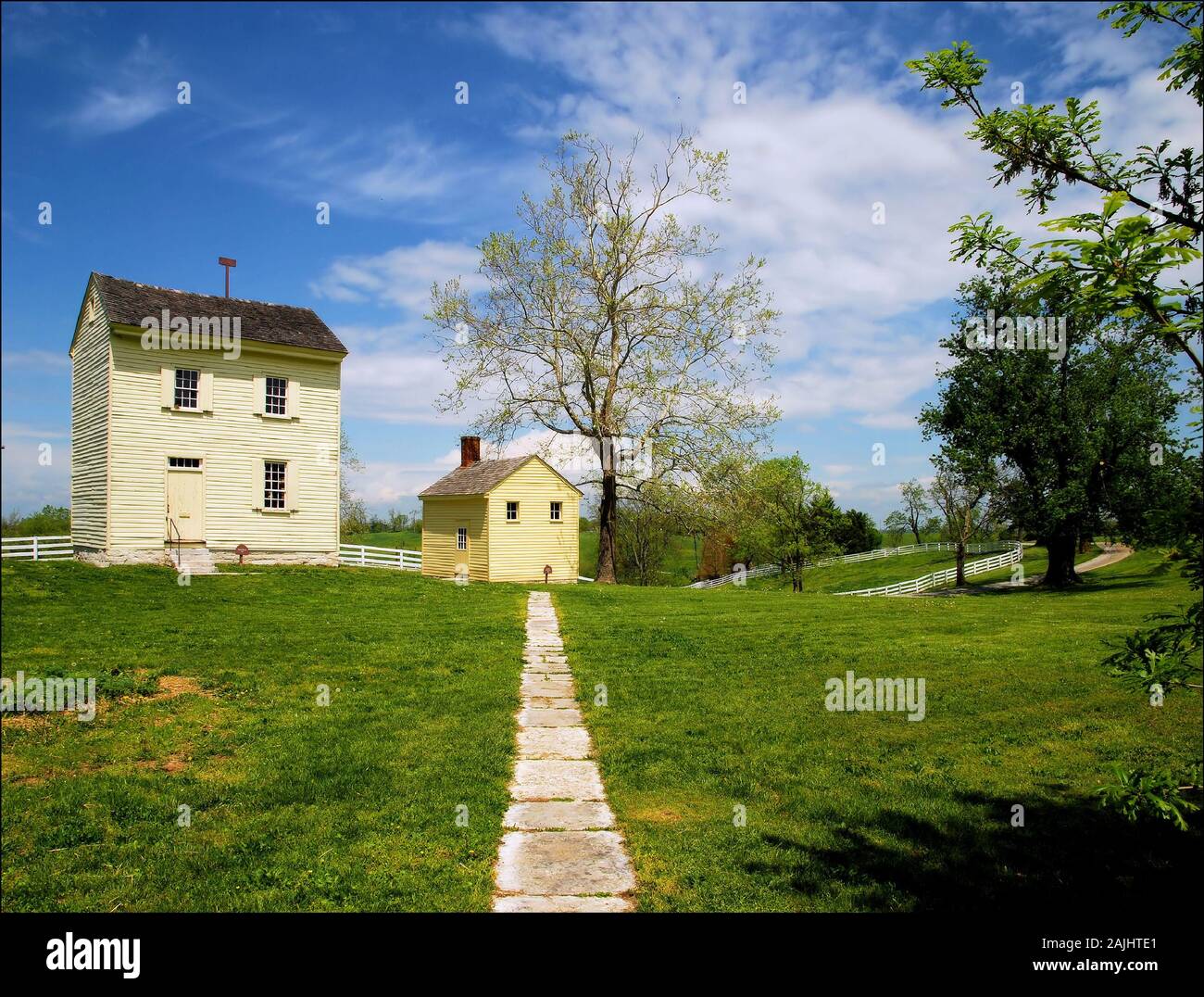 Shaker Village of Pleasant Hill Stock Photo Alamy
