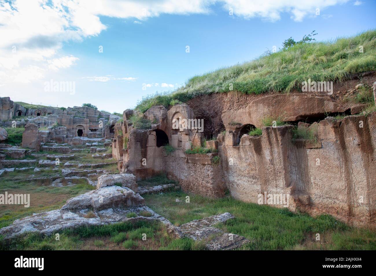 Historical ancient City of Dara ruins at Mardin, Turkey. Stock Photo