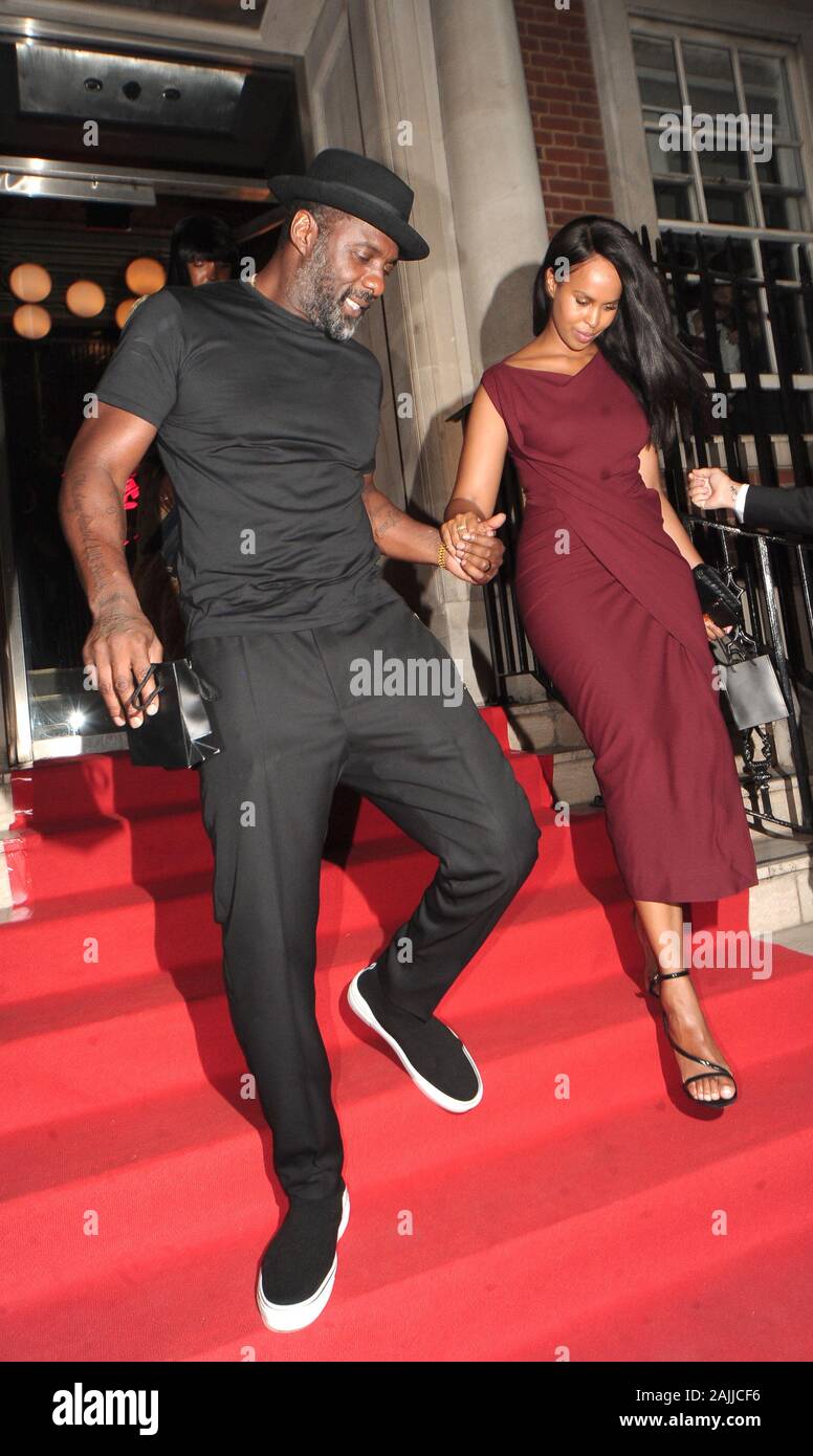 Idris Elba and his Wife Sabrina Elba leave Gordon Ramsay's new
