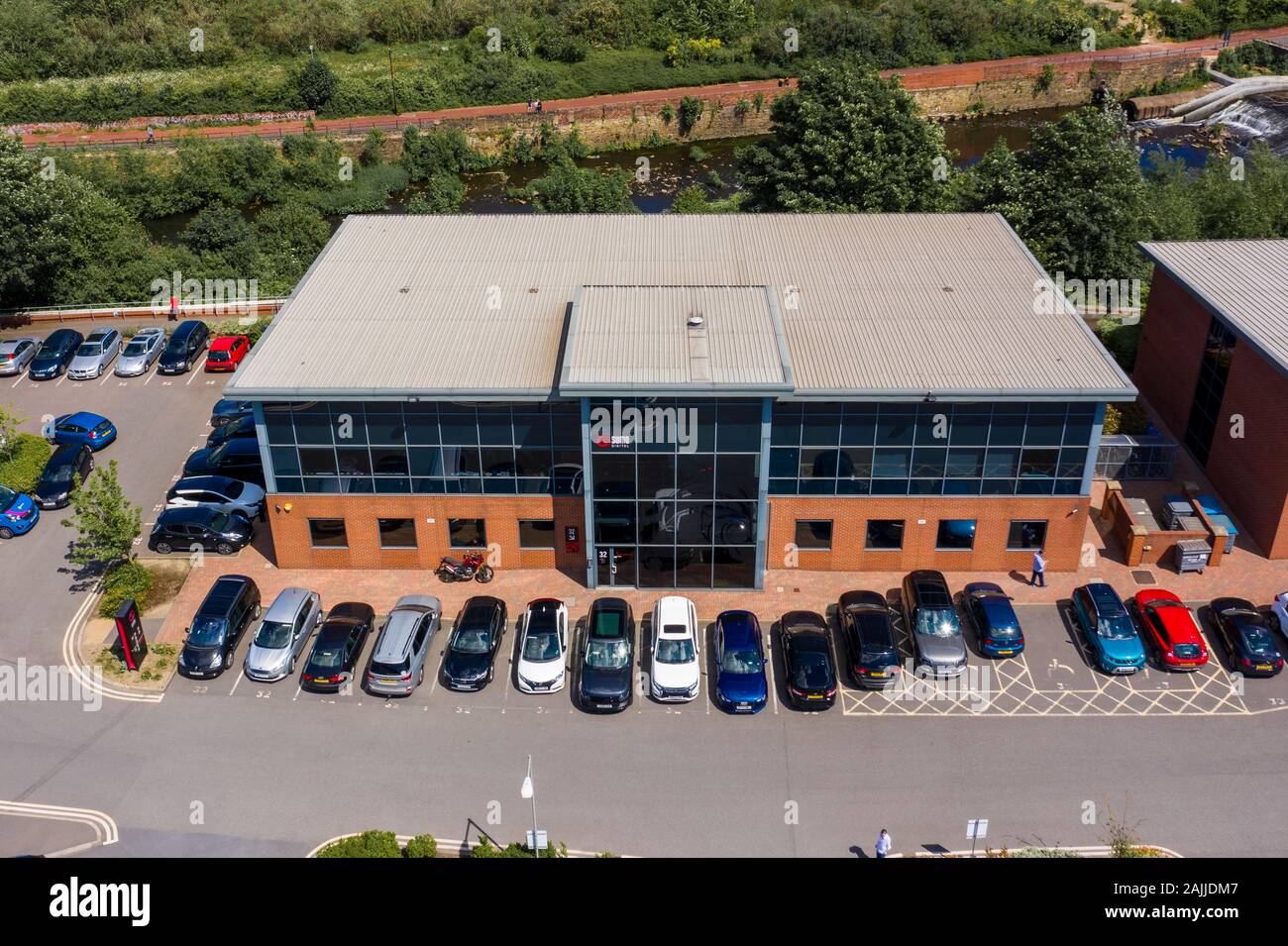 Sheffield, UK - 6th December 2019: Aerial view of Sumo Digital Offices in Sheffield, South Yorkshire, UK Stock Photo