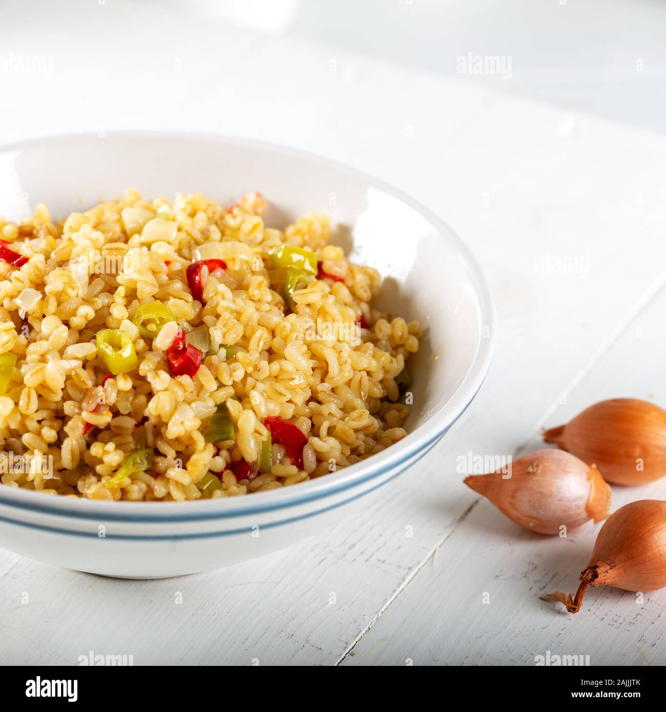 Bulgur pilaf with vegetables, bulgur pilavi Stock Photo Alamy