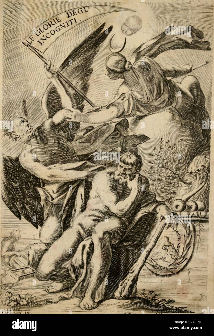 Le glorie de gli incogniti : O vero gli hvomini illvstri della̓ccademia de ̓signori incogniti di venetia . J TiKtttUS raUtit lertefyj L Elegloriedegliinc00lore Stock Photo