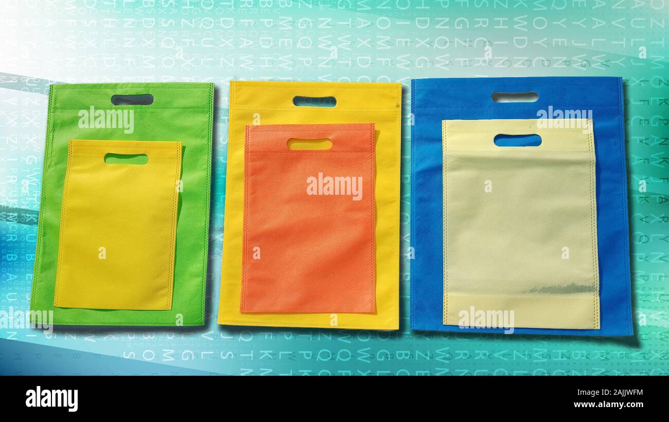 Beautiful ECO Shopping Bags. Non Woven Colorful Bags on Amazing