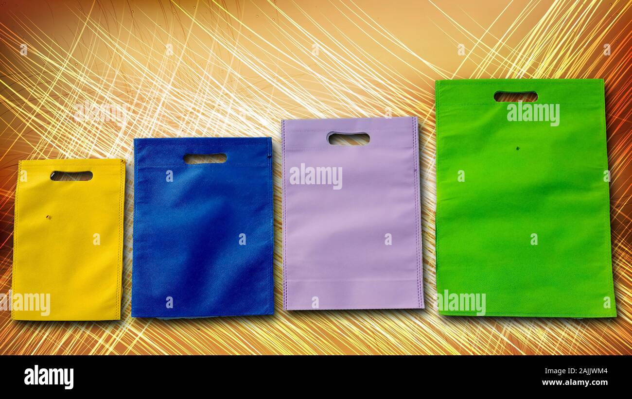 Beautiful ECO Shopping Bags. Non Woven Colorful Bags on Amazing