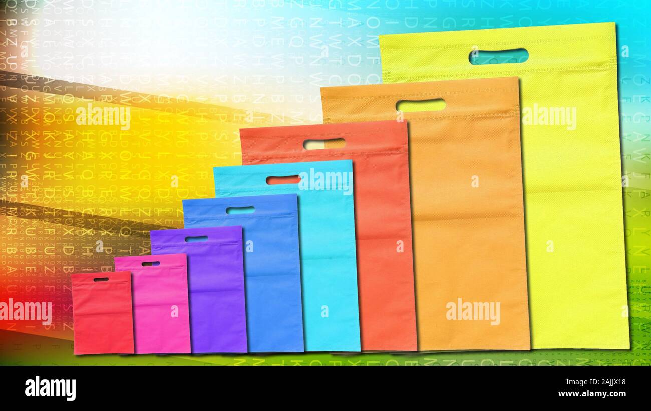 Beautiful ECO Shopping Bags. Non Woven Colorful Bags on Amazing