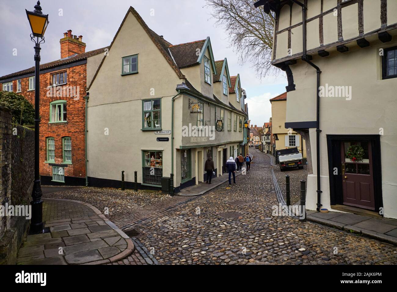 Old medaeval houses in Elm Hill area of Norwich Stock Photo Alamy