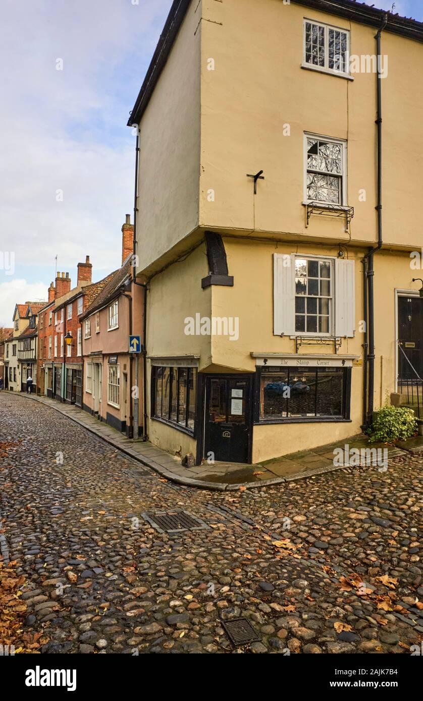 Old medaeval houses in Elm Hill area of Norwich Stock Photo Alamy