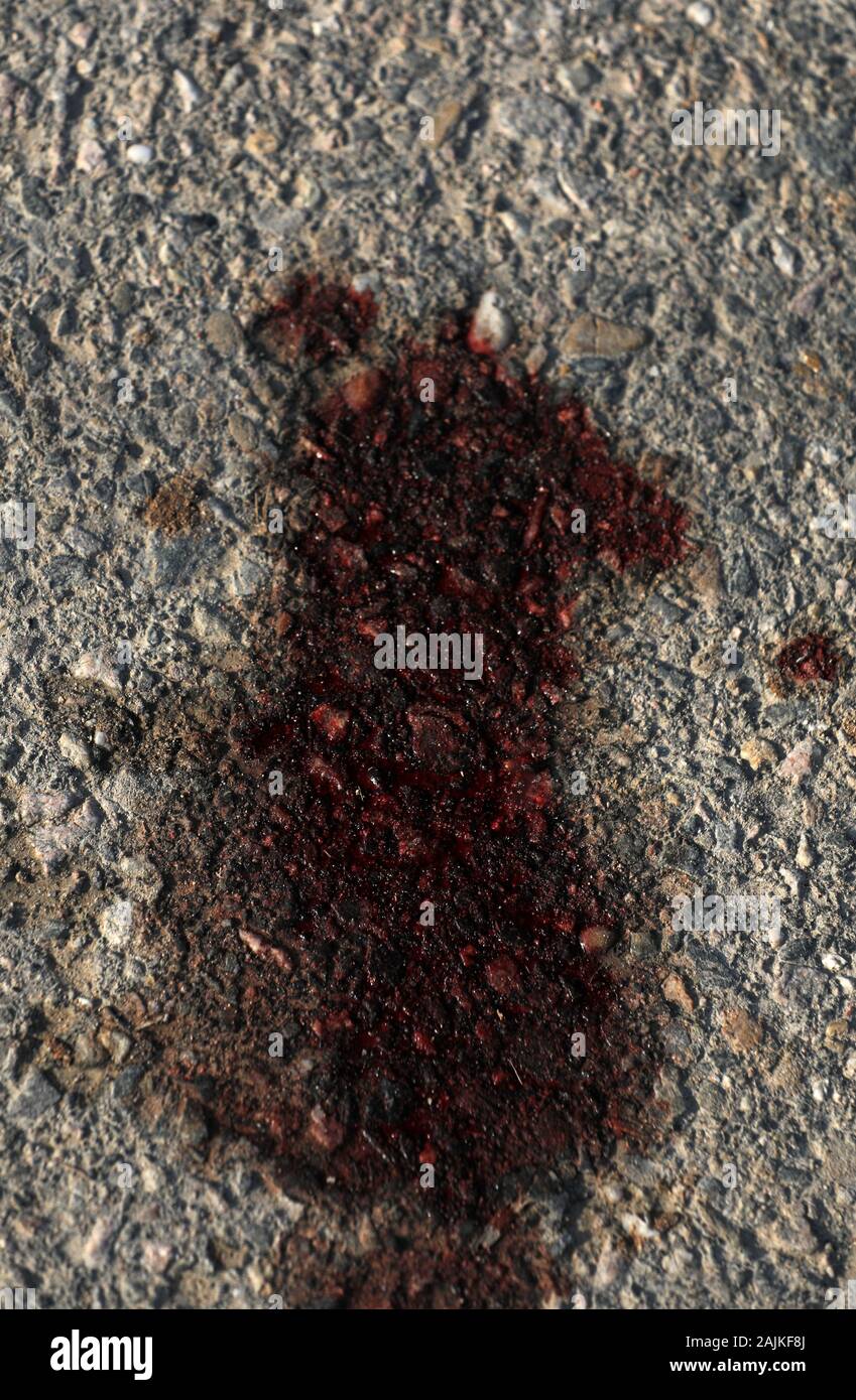 Blood stain on the floor Stock Photo Alamy