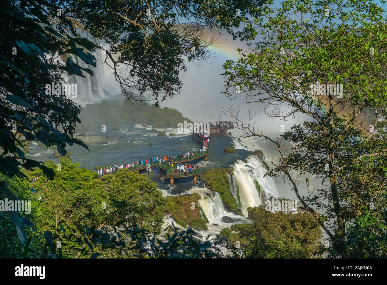 Iguacu Falls, Brazilian side, Parque National do Iguacu, Rio Grande do Sul, Brazil, Latin America Stock Photo