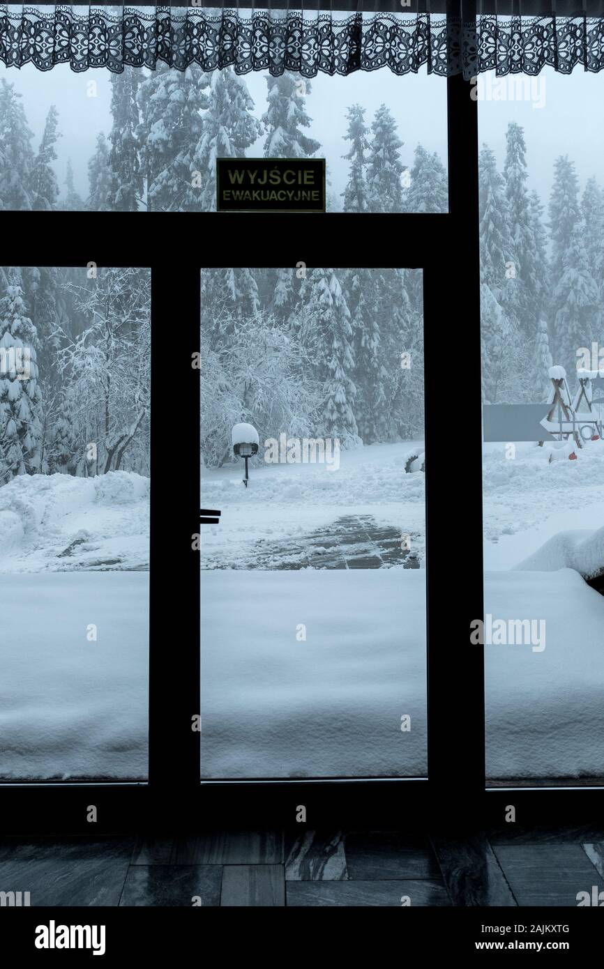 Looking Through Glass Door Stock Photos Looking Through Glass