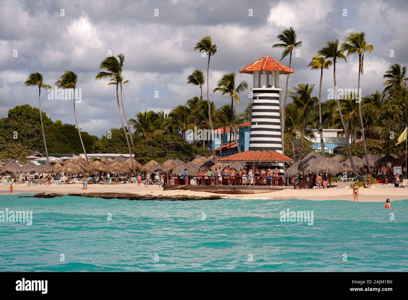 Bayahibe lighthouse from the sea Stock Photo