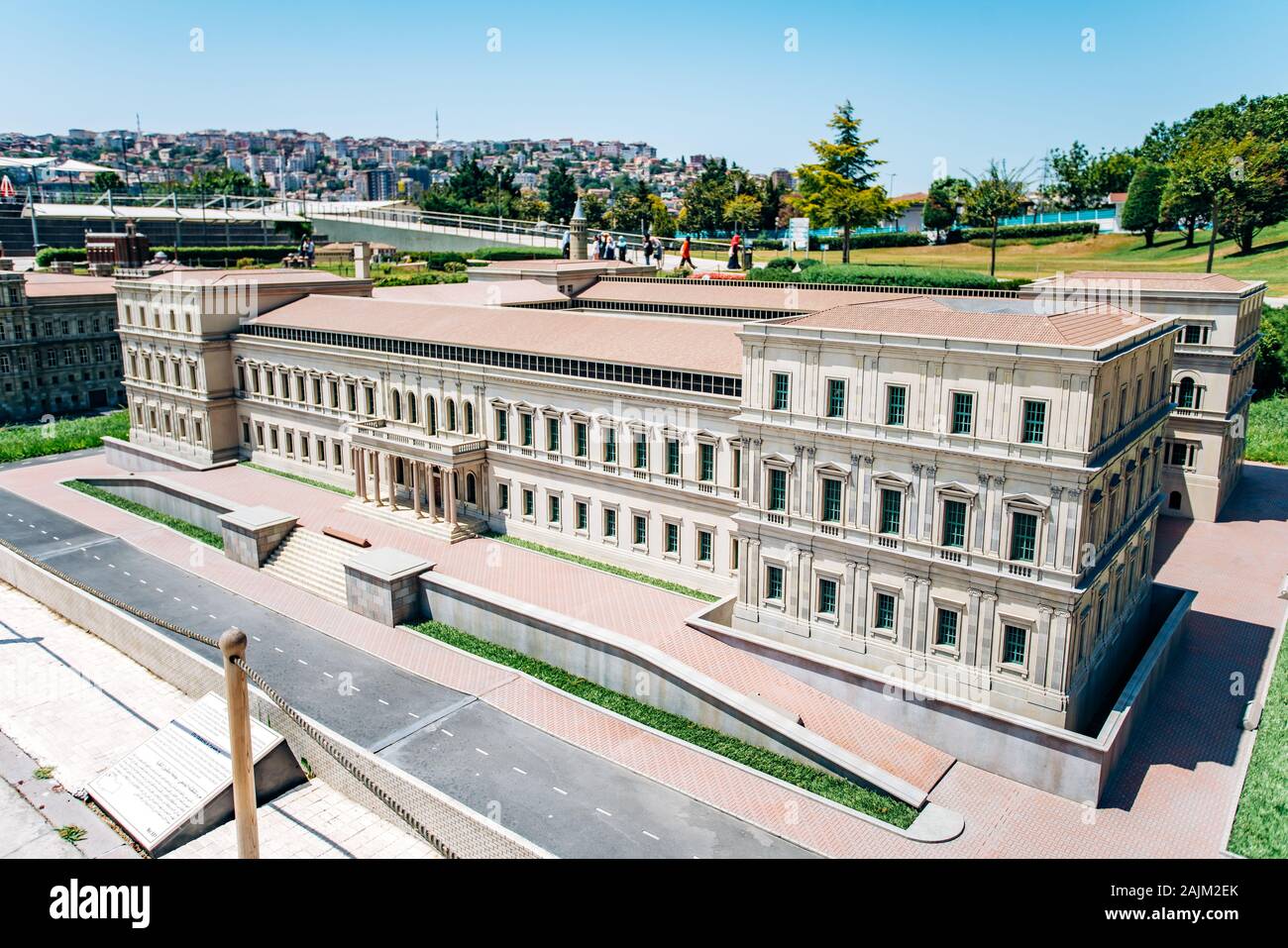 Istanbul, Turkey-July 12, 2017: reduced replica of the Itu Macka Campus. Miniaturk Park is located in Istanbul Stock Photo