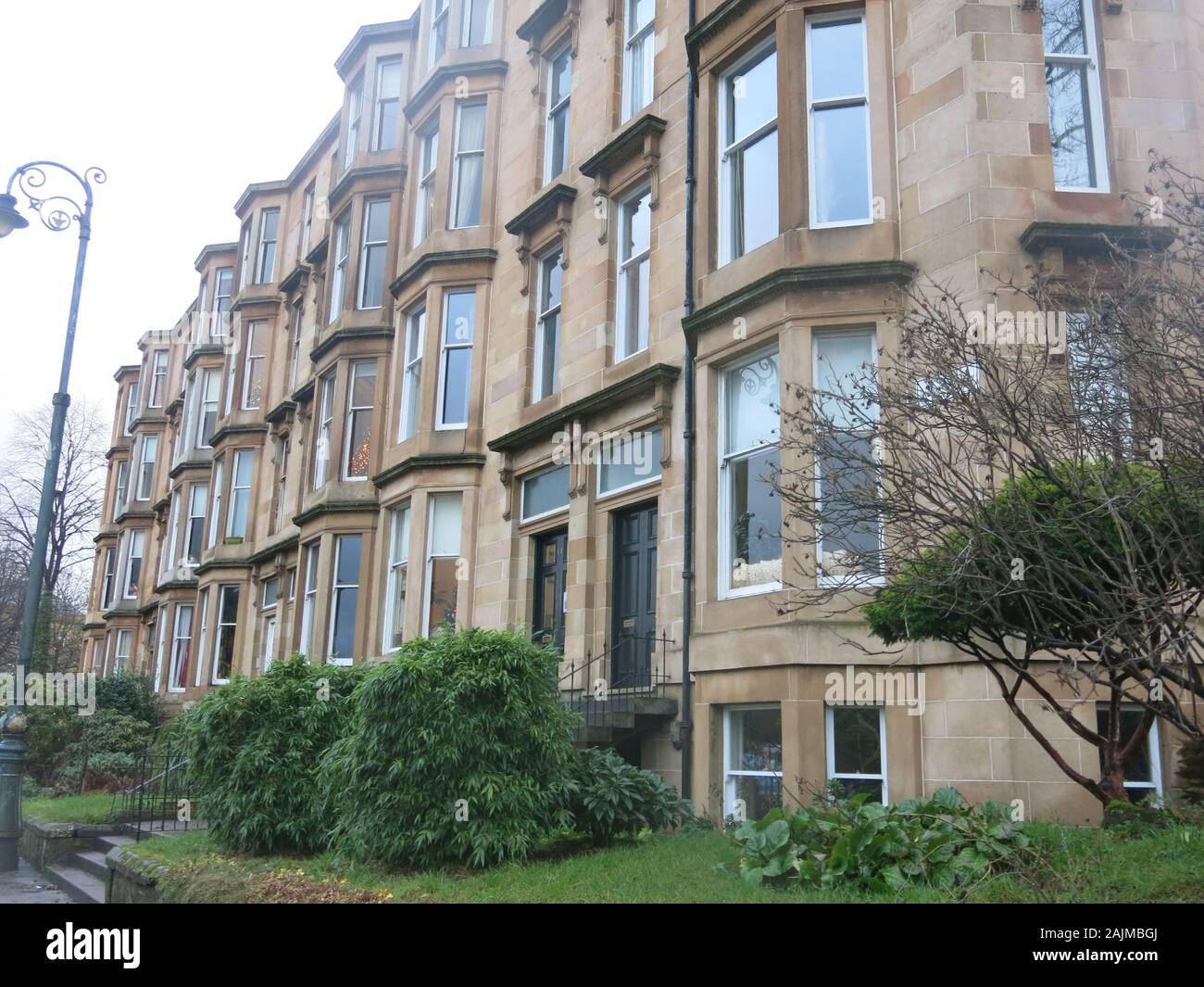 A row of tenements on Queen Margaret Drive in Glasgow's West End