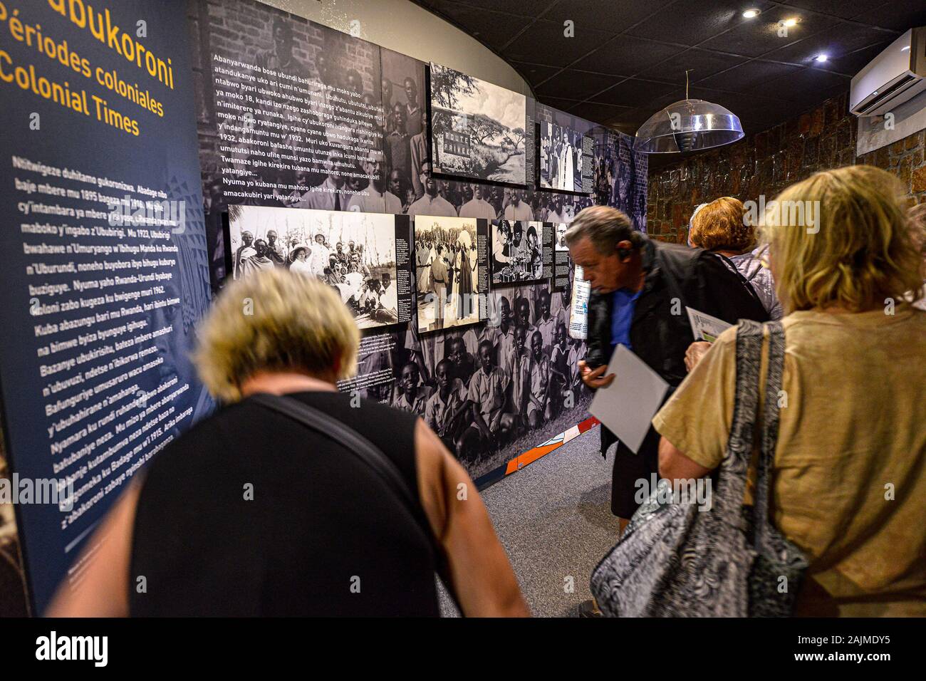Kigali, Rwanda - September 2019: Tourists visiting the National Memorial to the victims of Genocide on September 25, 2019 in Kigali, Rwanda. Stock Photo