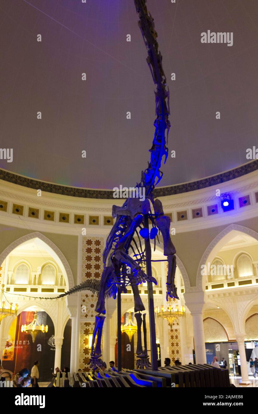 Dubai Uae December 26 2017 Dinosaur Skeleton Inside The Dubai