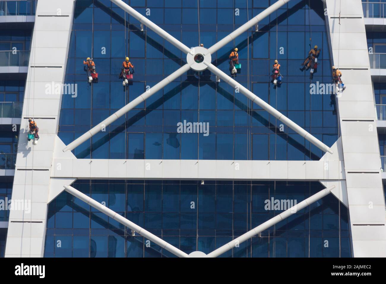 DUBAI, UAE DECEMBER 27 2017 Window cleaners on Stock Photo Alamy