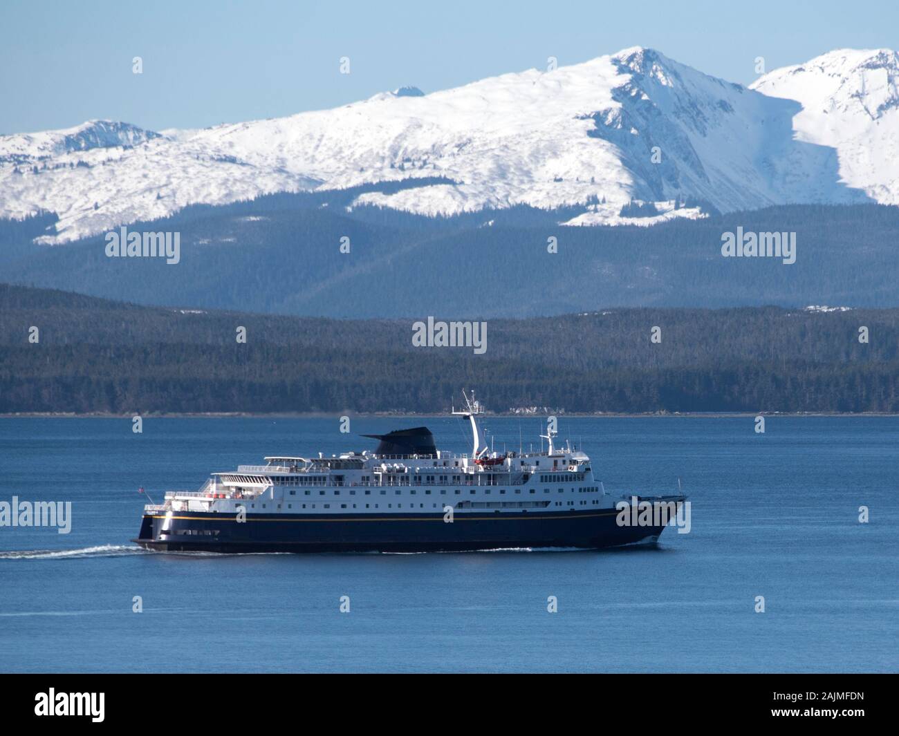 The Alaska Marine Highway System ferry - m/v Columbia Stock Photo