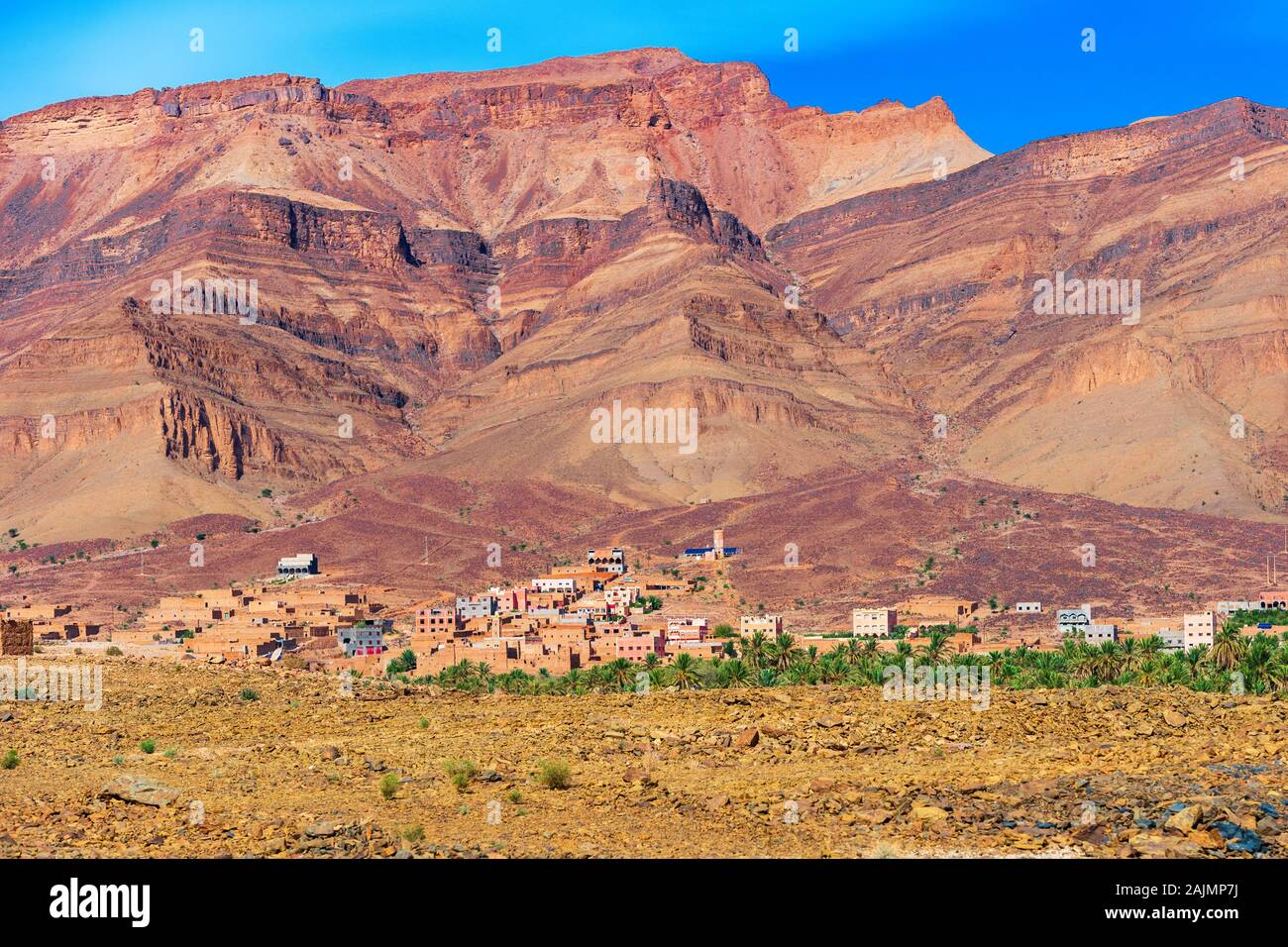 Mountain landscape view, Zagora, Morocco Stock Photo