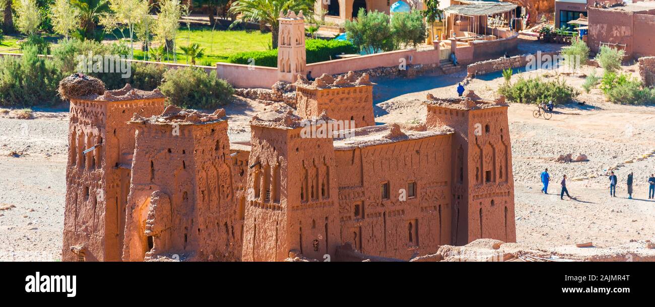 View of the fortified city of Ait-Ben-Haddou, Morocco Stock Photo