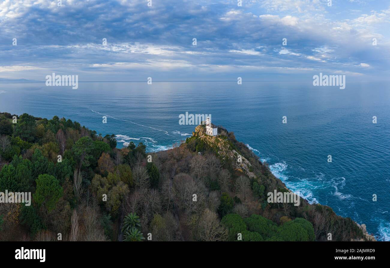 Basque Lighthouse Drone of country hi-res stock photography and images - Alamy