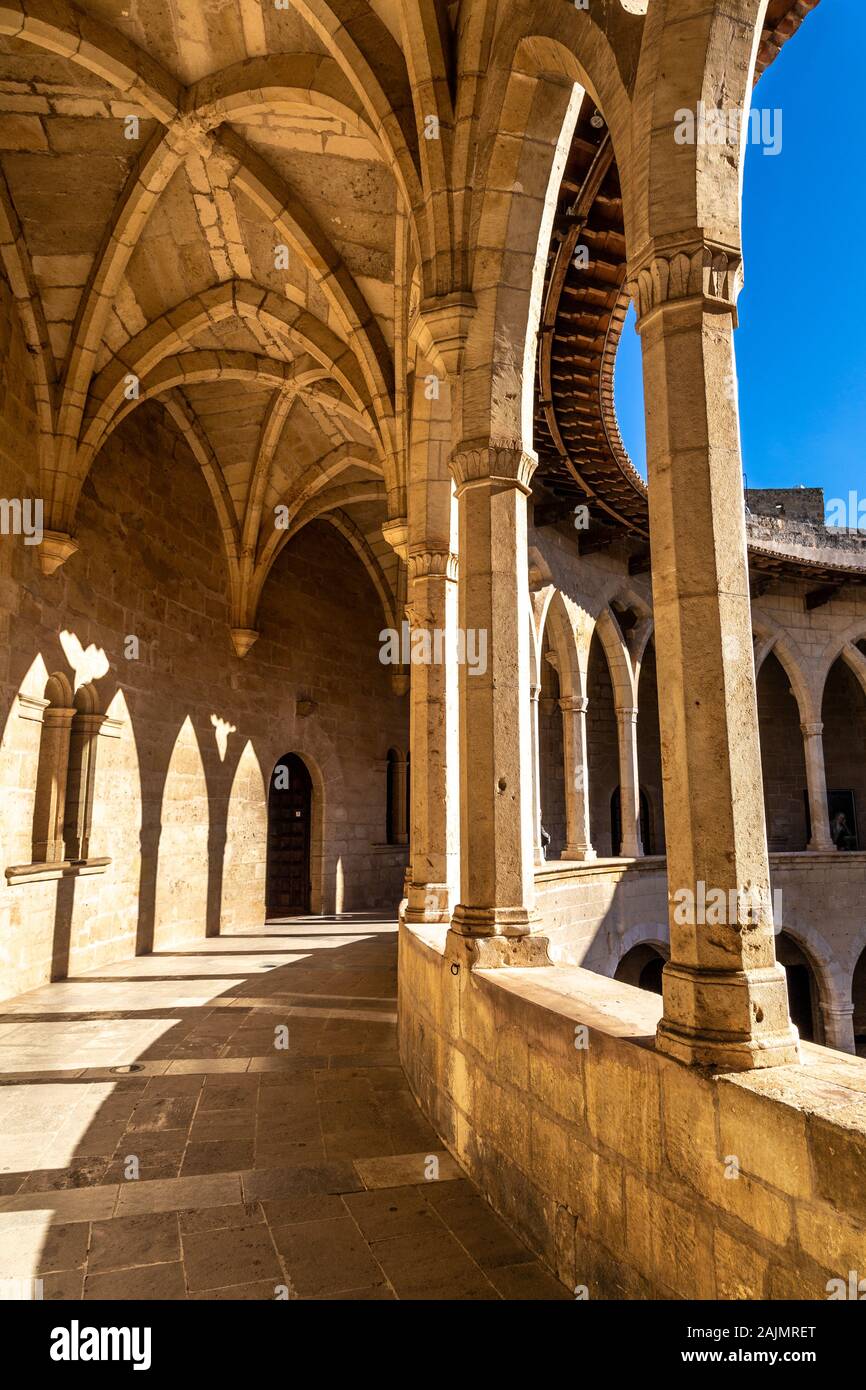 Castell de Bellver in Palma, Mallorca, Spain Stock Photo
